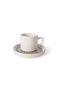 Hermia Juego de tazas de té y platillos de 8 piezas, Crema y verde